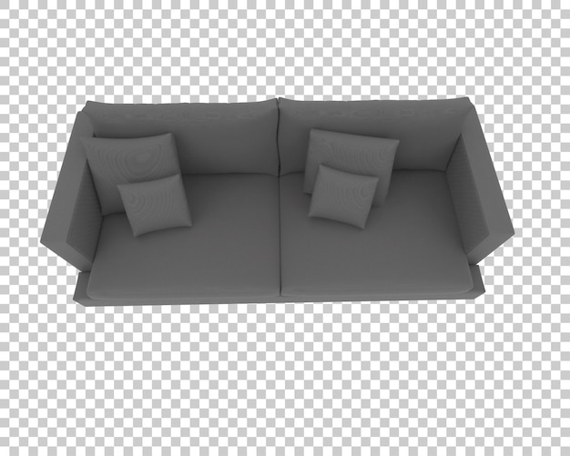 Il divano isolato su uno sfondo trasparente illustrazione di rendering 3D