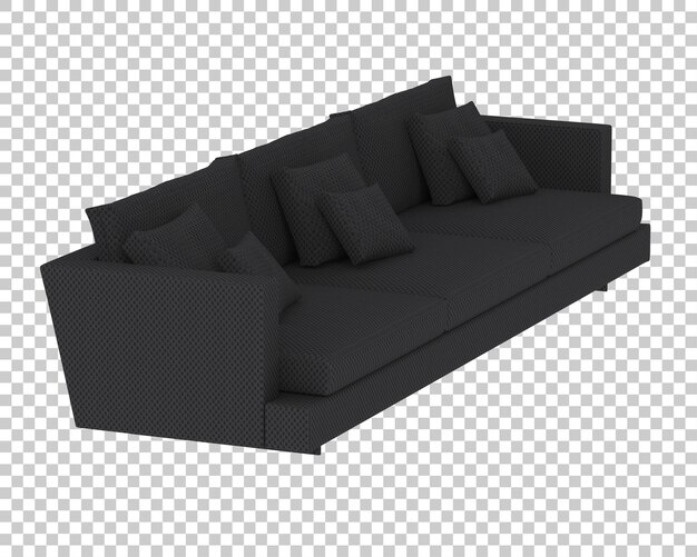 Il divano isolato su uno sfondo trasparente illustrazione di rendering 3D