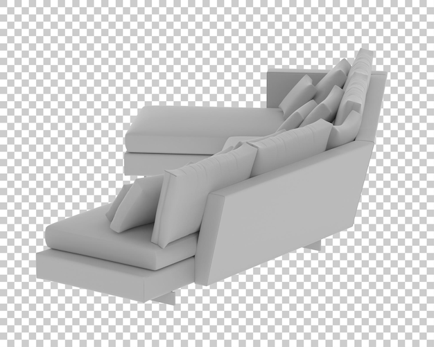 Il divano isolato su uno sfondo trasparente illustrazione di rendering 3D