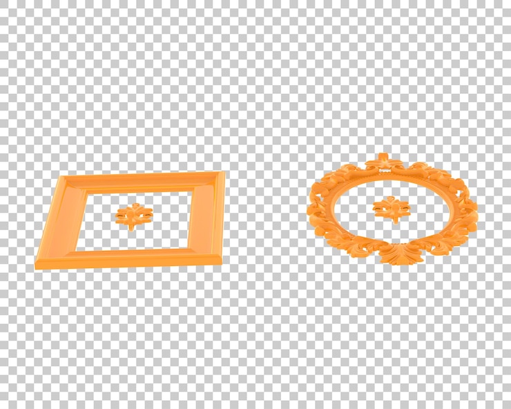 PSD il fotogramma isolato su uno sfondo trasparente illustrazione di rendering 3d