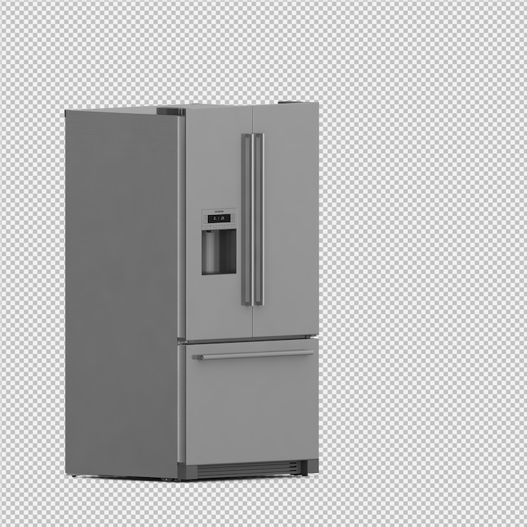 PSD il frigorifero isometrico 3d isolato rende
