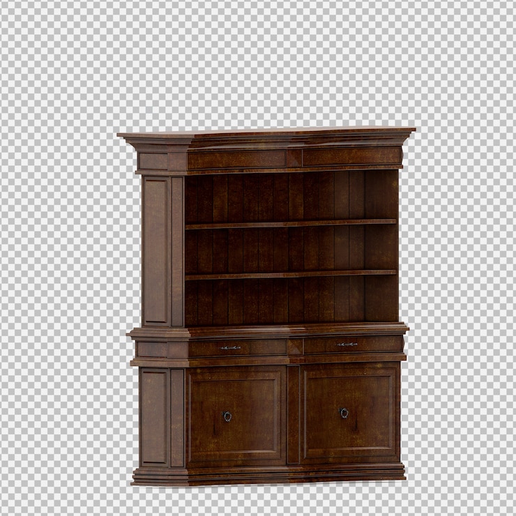 PSD il gabinetto isometrico 3d rende