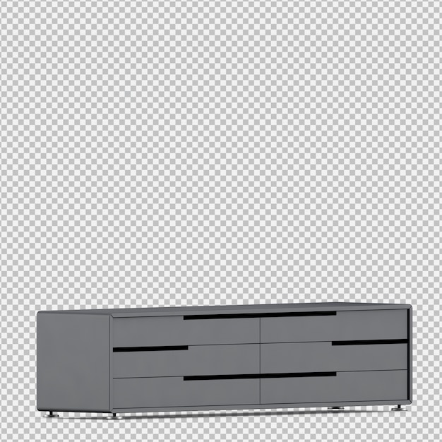 Il gabinetto isometrico 3D rende