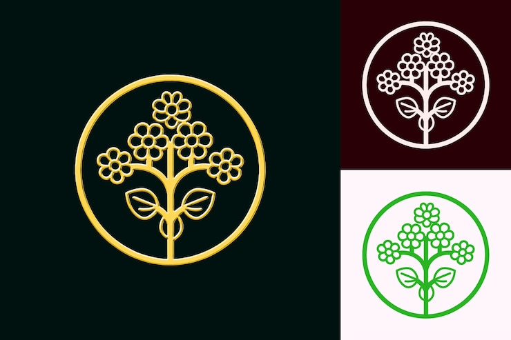 PSD il logo dell'azienda è un fiore