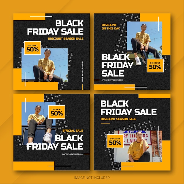 Il modello di bundle post Instagram della campagna del Black Friday