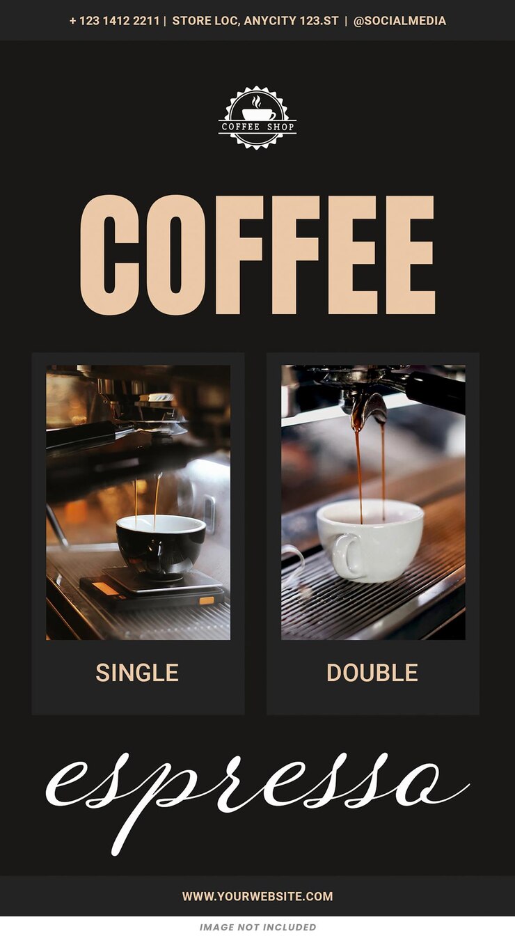 PSD il modello di storie di espresso coffee per instagram psd design