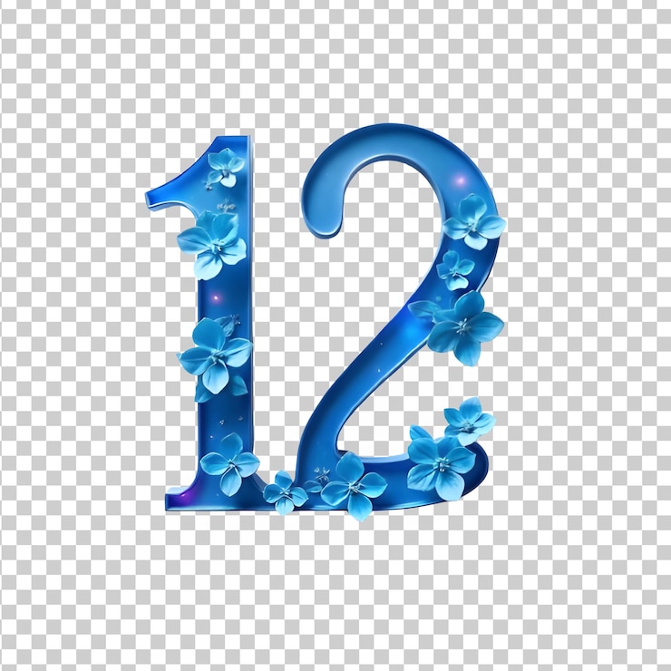 PSD il numero uno è blu e ha il numero uno scritto in blu
