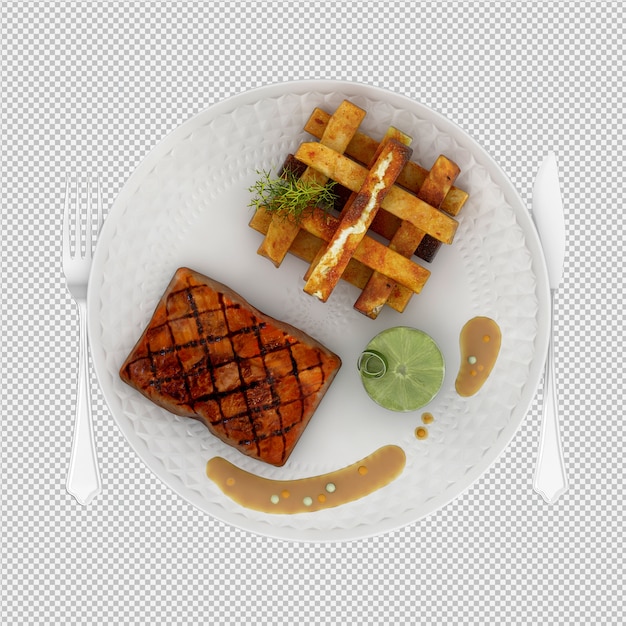 il piatto da pranzo 3D render
