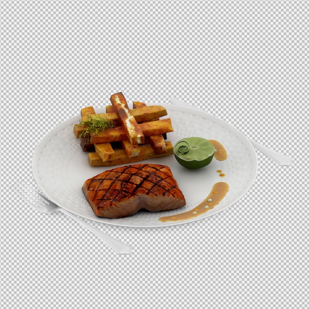il piatto da pranzo 3D render