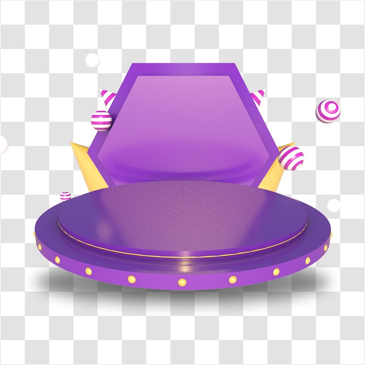 Il podio del prodotto Circle 3d rende le scene con sfondo mutevole