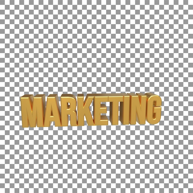 Il rendering del testo di marketing 3D dorato migliora la tua strategia di marchio