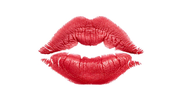 Il rossetto rosso vibrante, il segno del bacio.