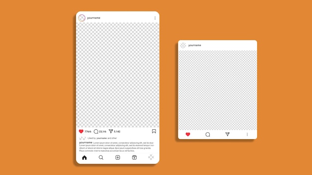 Il s'agit d'une maquette d'Instagram.