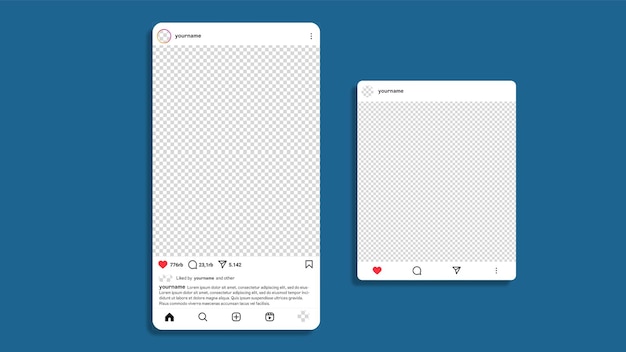 Il s'agit d'une maquette d'Instagram.
