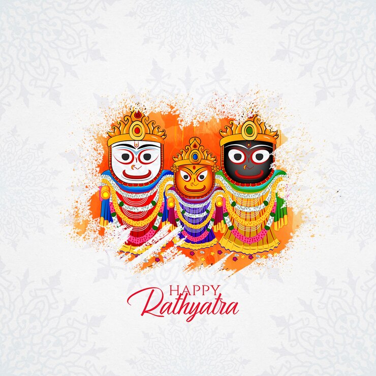 PSD il signore jagannath per balabhadra e subhadra sull'annuale rathayatra nel festival di odisha