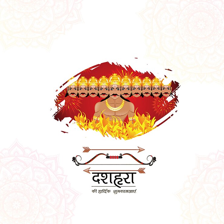 PSD il signore rama uccide ravana nel felice festival di dussehra