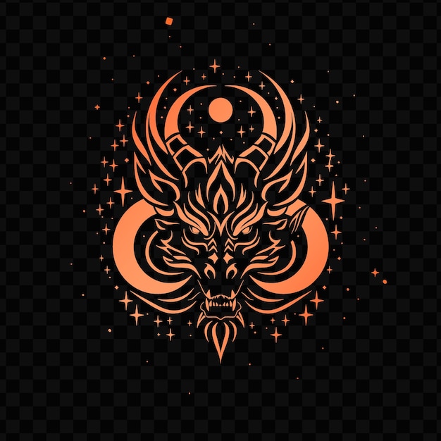 il simbolo del drago su uno sfondo nero