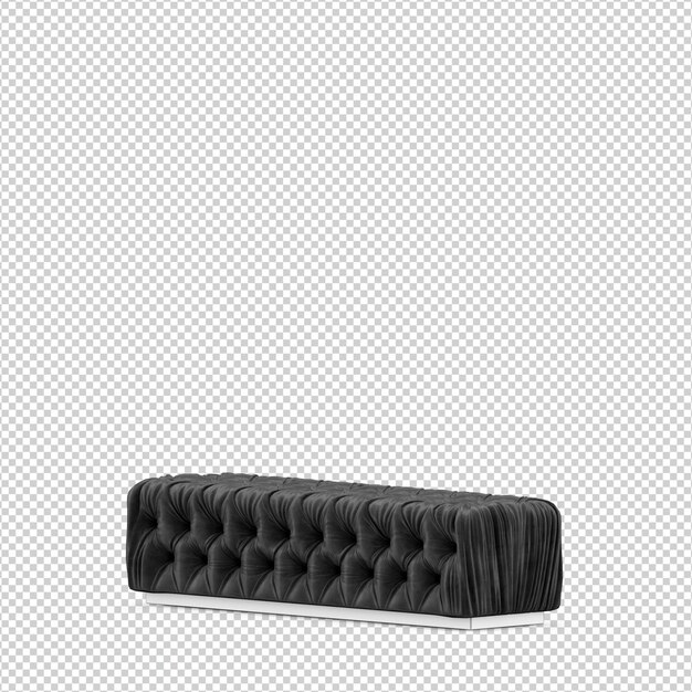 Il sofà isometrico 3D rende isolato