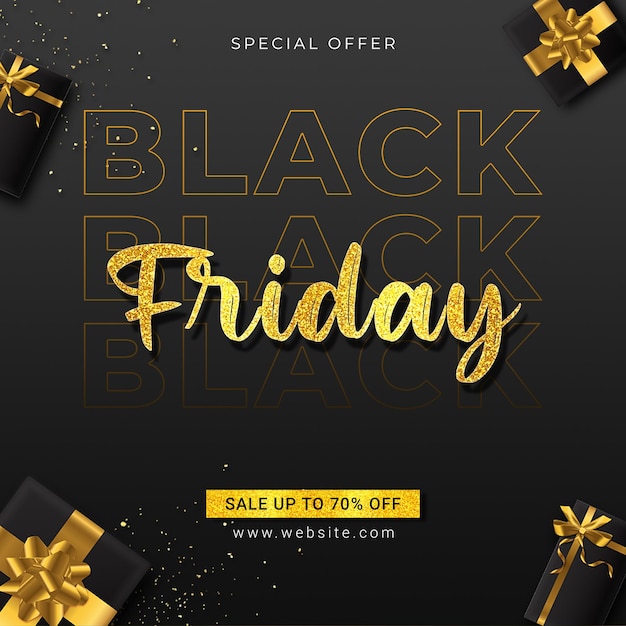 Il tema del Black Friday Golden e Black