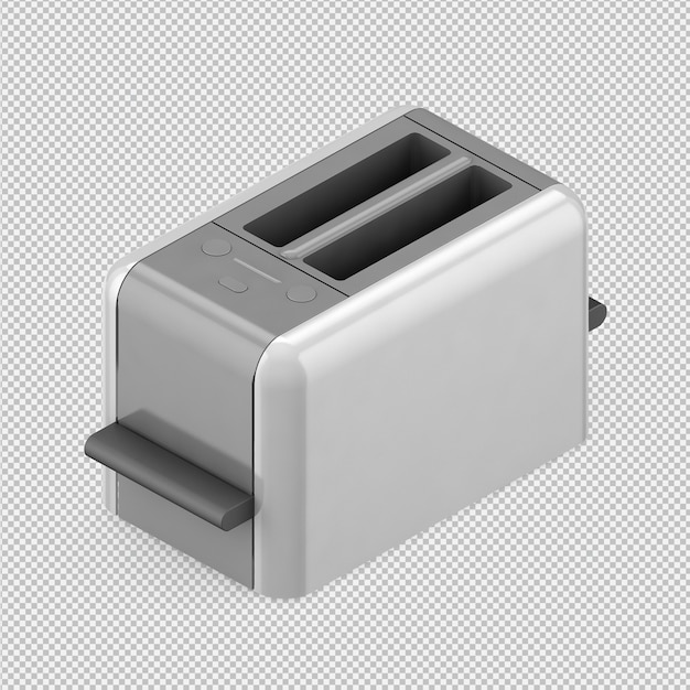 Il tostapane isometrico 3D rende