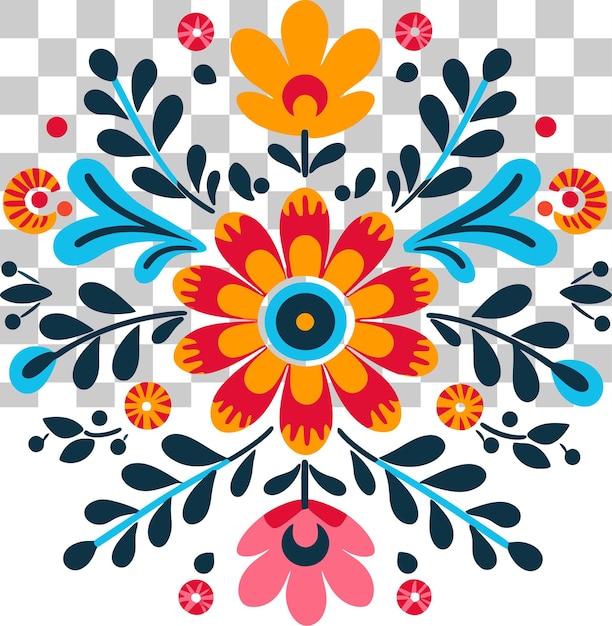 Il vivace disegno floreale messicano