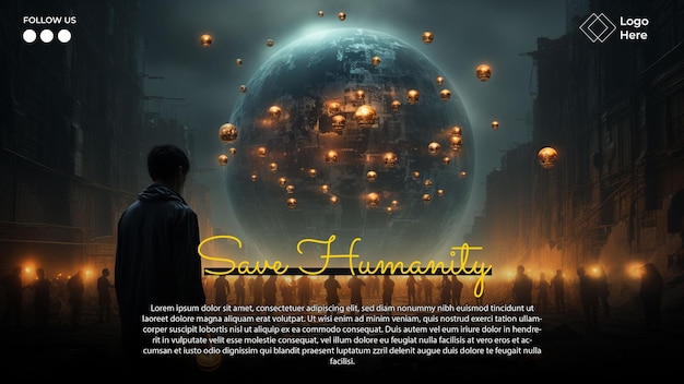 Il volantino di Save Humanity