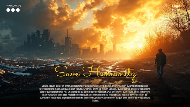 Il volantino di Save Humanity