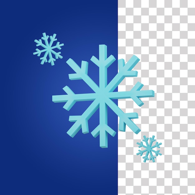 PSD il y a des flocons de neige sur un fond bleu