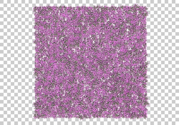 Ilha de flores na ilustração de renderização 3d de fundo transparente