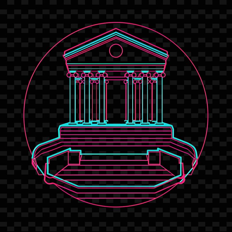 PSD illuminating neon mixed member proporcional com membros e neon line art paisagem de fundo