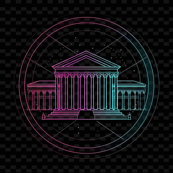 PSD illuminating neon mixed member proporcional com membros e neon line art paisagem de fundo
