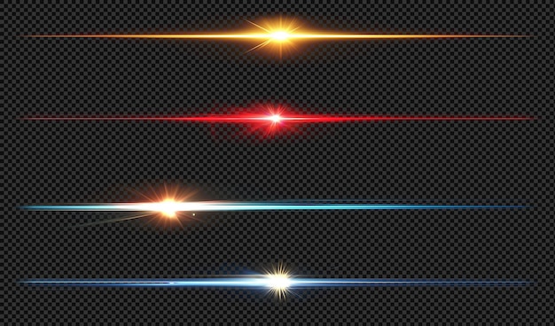 Illuminazione trasparente flare di lente digitale flare di lenti luminose di alta qualità luce realistica