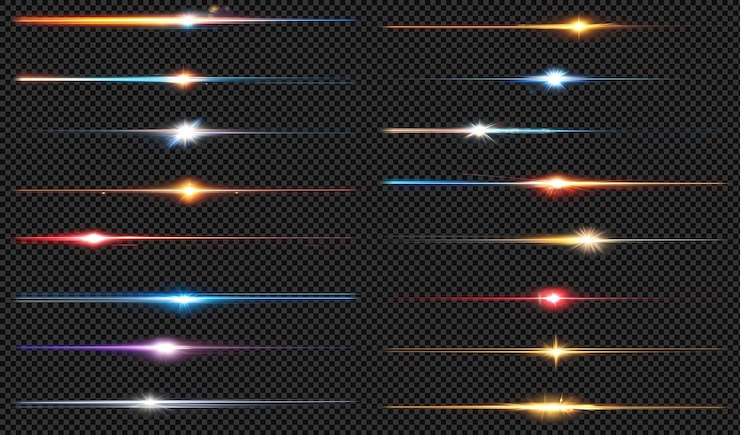 PSD illuminazione trasparente flare di lente digitale flare di lenti luminose di alta qualità luce realistica