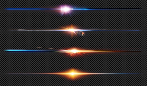 Illuminazione trasparente flare di lente digitale flare di lenti luminose di alta qualità luce realistica