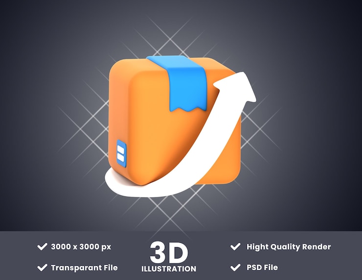 PSD illustration 3d adaptée aux concepts des projets de conception ou des présentations, etc.