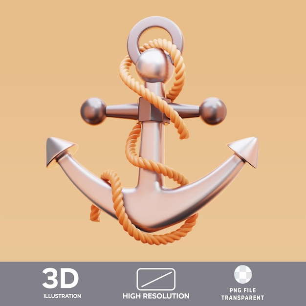 Illustration 3D de l'ancre PSD