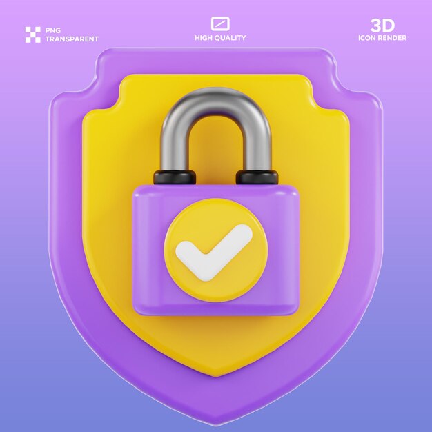 Illustration 3D de l'antivirus PSD