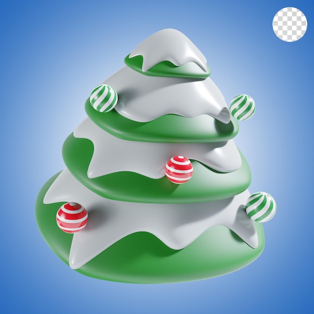 Illustration En 3d De L'arbre De Noël