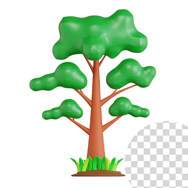 PSD illustration 3d de l'arbre