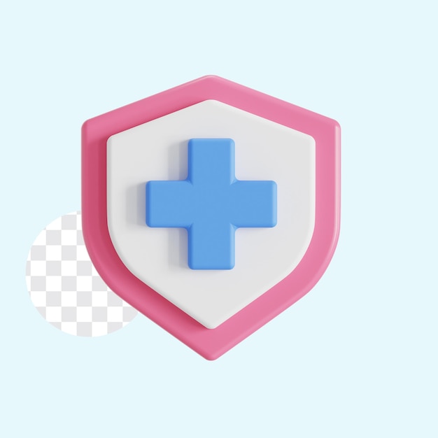Illustration 3D de l'assurance maladie