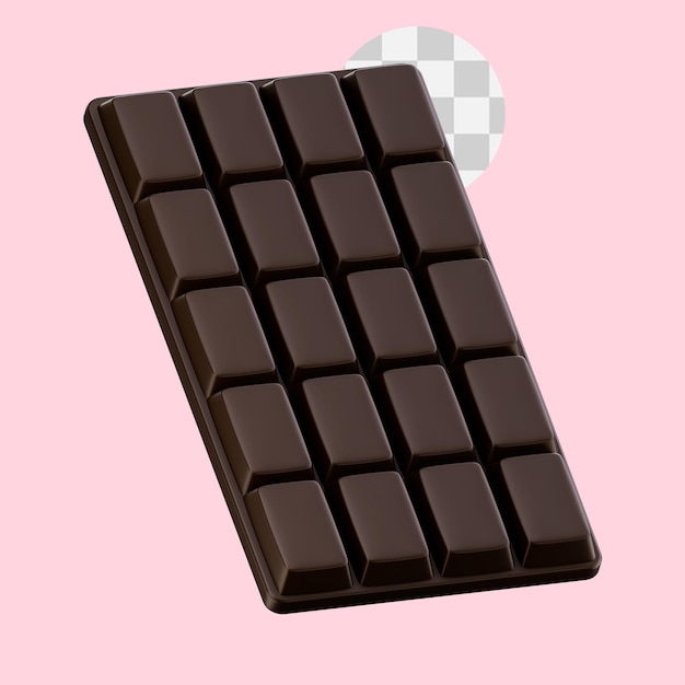 PSD illustration 3d au chocolat