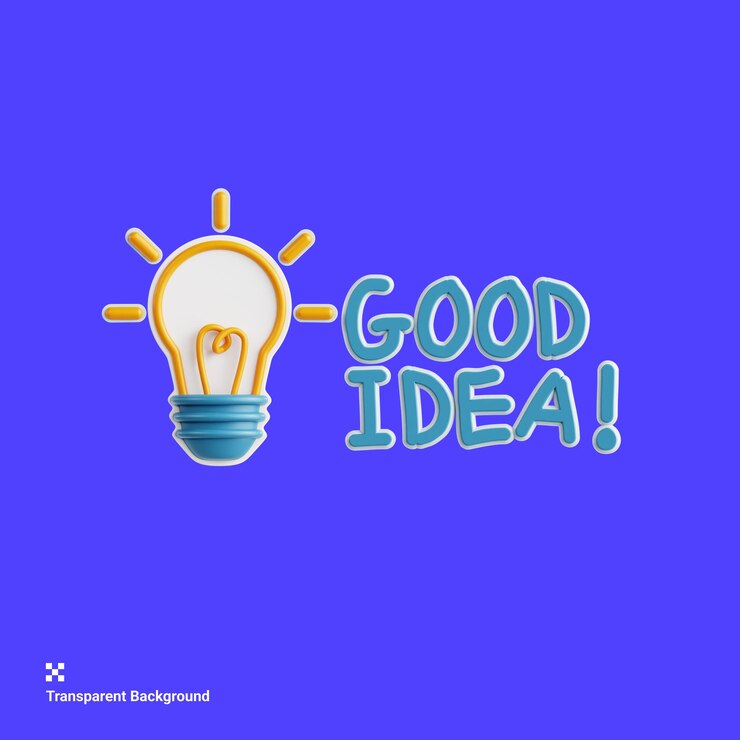 PSD illustration 3d de l'autocollant good idea positive vibe