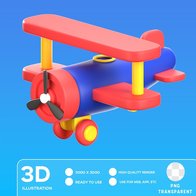 Illustration 3d De L'avion Psd