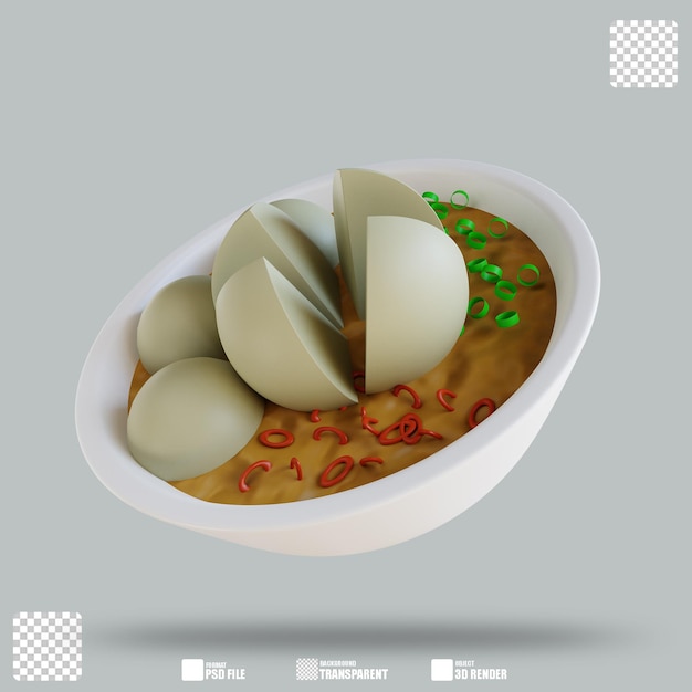 Illustration 3d Bakso 3