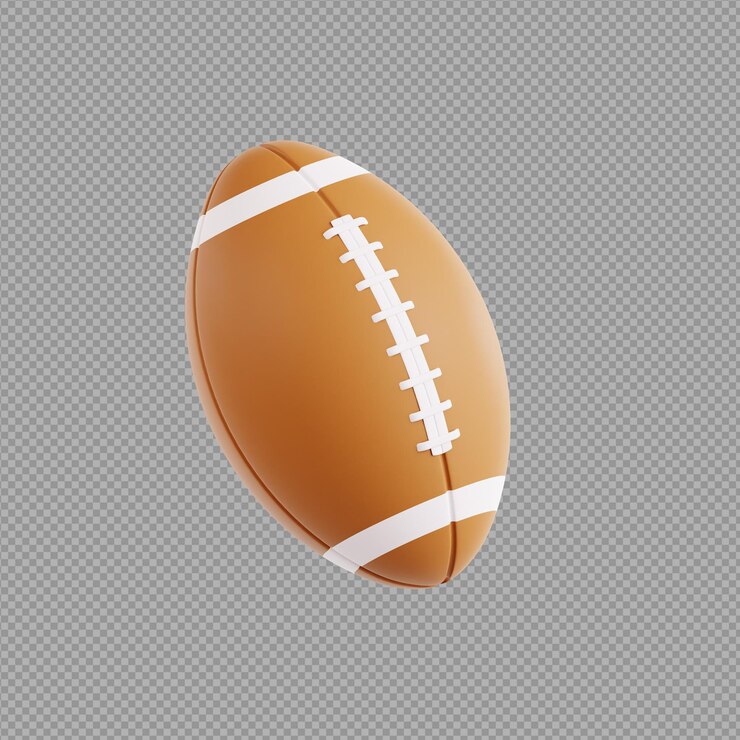 PSD illustration 3d d'un ballon de football sur un fond transparent