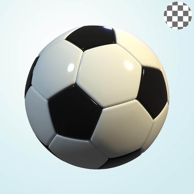 PSD illustration 3d de ballon de football