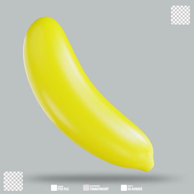 PSD illustration 3d banane 2