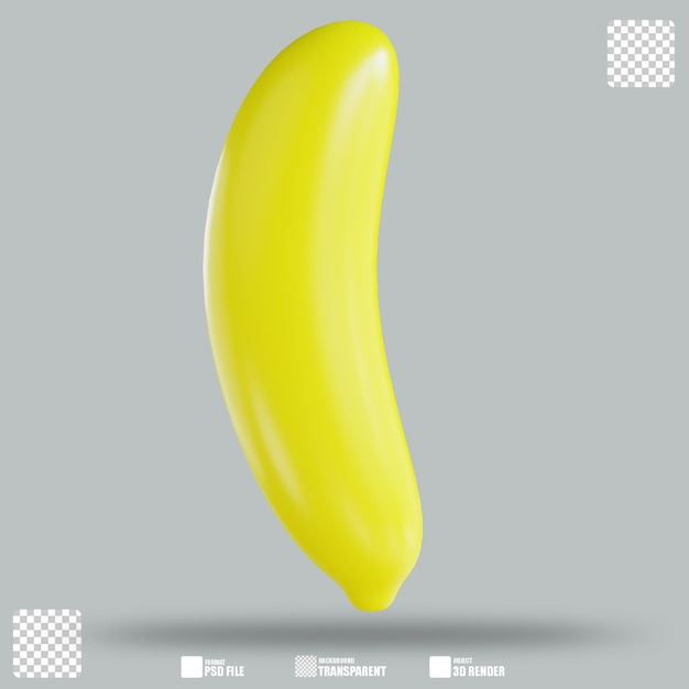 PSD illustration 3d banane