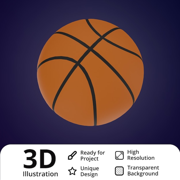 illustration 3d de basket-ball