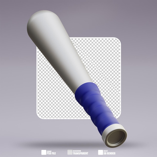 Illustration 3D d'une batte de baseball en fer 2